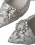 Dolce & Gabbana Kristallen Slingback Hakken met Kant White Dames - Thumbnail 9
