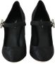 Dolce & Gabbana Zwarte Brokaat Hoge Hakken Mary Janes Schoenen Black Dames - Thumbnail 4
