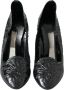 Dolce & Gabbana Black Crystal Floral CINDERELLA Heels Shoes - Thumbnail 5