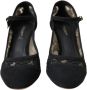 Dolce & Gabbana Zwarte Mary Jane Pumps met Kant Black Dames - Thumbnail 10