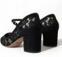 Dolce & Gabbana Zwarte Mary Jane Pumps met Kant Black Dames - Thumbnail 12