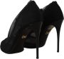 Dolce & Gabbana Zwarte Tule Stretch Laarzen Pumps Schoenen Black Dames - Thumbnail 11