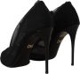 Dolce & Gabbana Zwarte Tule Stretch Laarzen Pumps Schoenen Black Dames - Thumbnail 4