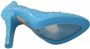 Dolce & Gabbana Blue Crystal Floral Cinderella Heels Shoes Blauw Unisex - Thumbnail 2