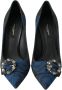 Dolce & Gabbana Blauwe kristalversierde hakken pumps schoenen Blue Dames - Thumbnail 12