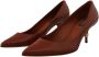 Dolce & Gabbana Brown Kitten Heels Pumps Patent Leather Shoes Bruin Dames - Thumbnail 3