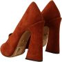Dolce & Gabbana Bruin suède lederen blokhakken pumps schoenen - Thumbnail 4