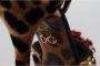 Dolce & Gabbana Luipaard Enkelband Sandalen met Bloemversieringen Brown Dames - Thumbnail 7