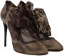 Dolce & Gabbana Prachtige Luipaardpatroon Lange Sokken Pumps Hakken Brown Dames - Thumbnail 6