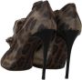 Dolce & Gabbana Prachtige Luipaardpatroon Lange Sokken Pumps Hakken Brown Dames - Thumbnail 7