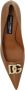 Dolce & Gabbana Caramelbruine Leren Logo Plaque Pumps Brown Dames - Thumbnail 6