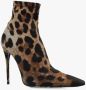Dolce & Gabbana Leopard-Print Stretch Fabric Boot Brown Dames - Thumbnail 8