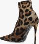 Dolce & Gabbana Leopard-Print Stretch Fabric Boot Brown Dames - Thumbnail 9