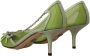 Dolce & Gabbana Groene Mesh Leren Ketting Hakken Pumps Schoenen Green Dames - Thumbnail 5