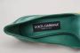 Dolce & Gabbana Groene Leren Hakken Pumps met Multicolor Detail Green Dames - Thumbnail 10