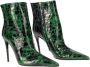 Dolce & Gabbana Leren Enkellaarzen Green Dames - Thumbnail 2