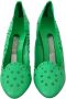 Dolce & Gabbana Groene Kristallen Bloemen Cinderella Hakken Green Dames - Thumbnail 4