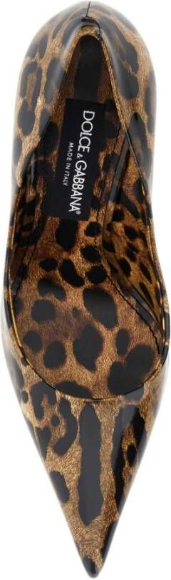 Dolce & Gabbana Animalier Bruine Kalfsleren Pumps met Hak Brown Dames - Foto 10