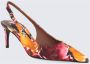 Dolce & Gabbana Dames Brocade Slingback Oranje Rood Multicolor Dames - Thumbnail 2