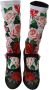 Dolce & Gabbana Black Floral Socks Crystal Jersey Boots Shoes Meerkleurig Dames - Thumbnail 7