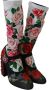 Dolce & Gabbana Black Floral Socks Crystal Jersey Boots Shoes Meerkleurig Dames - Thumbnail 8