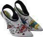 Dolce & Gabbana Witte Multicolor WOW Slingback Pumps Multicolor Dames - Thumbnail 17