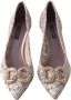 Dolce & Gabbana Roze Bloemenkant Kristal Pumps Schoenen Pink Dames - Thumbnail 5