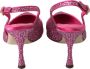 Dolce & Gabbana Roze Kristal Slingback Hakken Sandalen Pink Dames - Thumbnail 16