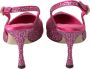 Dolce & Gabbana Roze Slingback Pumps met Kristallen Pink Dames - Thumbnail 5