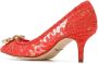 Dolce & Gabbana Coral Red Belluci Pumps met Hak Red Dames - Thumbnail 2