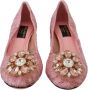 Dolce & Gabbana Roze Taormina Kant Kristal Pumps Pink Dames - Thumbnail 7