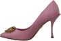 Dolce & Gabbana Pink Leather Heart Devotion Heels Pumps Shoes Roze Dames - Thumbnail 4