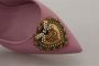 Dolce & Gabbana Pink Leather Heart Devotion Heels Pumps Shoes Roze Dames - Thumbnail 9