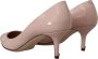 Dolce & Gabbana Elegante Roze Leren Hakken Pink Dames - Thumbnail 4