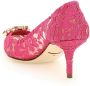 Dolce & Gabbana Taormina Lace Crystals Heels Shoes Roze Dames - Thumbnail 2