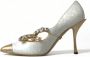 Dolce & Gabbana Kristalparel Hoge Hak Pumps White Dames - Thumbnail 5