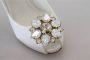 Dolce & Gabbana Kristallen Peep Toe Satijnen Pumps White Dames - Thumbnail 11