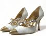 Dolce & Gabbana Kristalparel Hoge Hak Pumps White Dames - Thumbnail 4