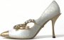 Dolce & Gabbana Kristalparel Hoge Hak Pumps White Dames - Thumbnail 6