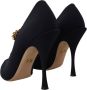 Dolce & Gabbana Black Lace Crystals Heels Mary Jane Pumps Shoes Zwart Dames - Thumbnail 4