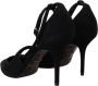 Dolce & Gabbana Zwarte Suède Enkelband Pumps Black Dames - Thumbnail 6