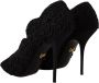 Dolce & Gabbana Zwarte Cordonetto Ricamo Pump Open Teen Schoenen Black Dames - Thumbnail 4