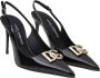 Dolce & Gabbana Zwarte glanzende kalfsleren slingback pumps Black Dames - Thumbnail 2