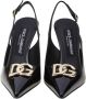 Dolce & Gabbana Zwarte glanzende kalfsleren slingback pumps Black Dames - Thumbnail 3