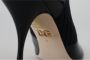 Dolce & Gabbana Zwarte Leren Logo Mid Calf Laarzen Black Dames - Thumbnail 6
