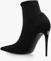 Dolce & Gabbana Zwarte Jersey Enkellaarzen met Stiletto Black Dames - Thumbnail 6