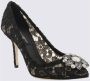 Dolce & Gabbana Belluci pumps dames leer metaal(overige ) Glas linnen vlas kalfsleer 35 5 Zwart - Thumbnail 7