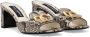 Dolce & Gabbana Python Mule Sandalen met Metalen Logo - Thumbnail 2