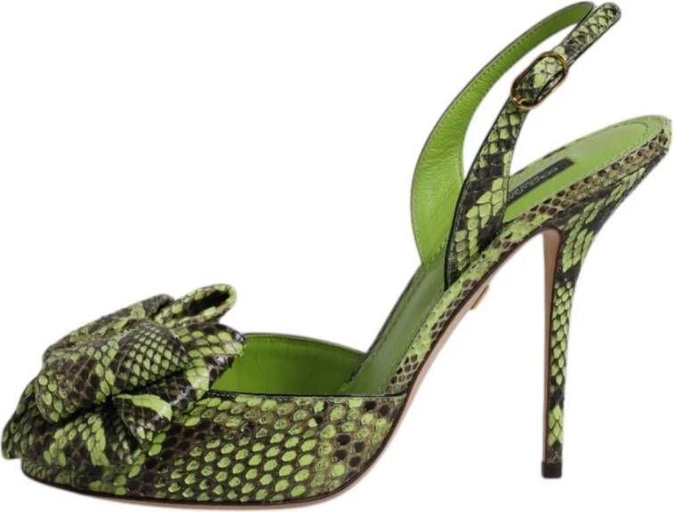 Dolce & Gabbana Python Sandalen met Hoge Hak en Dierenprint