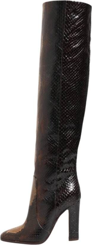 Dolce & Gabbana Python Snakeskin Print Rijlaarzen
